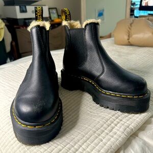 Doc Martens Platform Sherpa Chelsea Boots